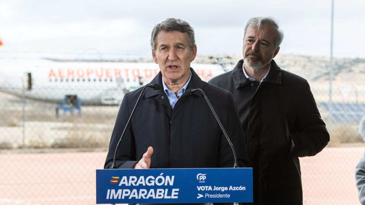 Feijóo pide el voto útil para el PP en Aragón ante Vox