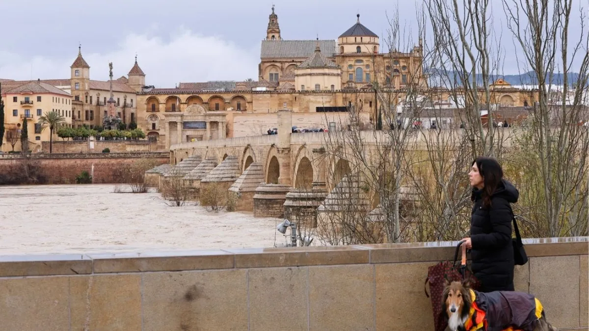 Crecida del Guadalquivir en Córdoba: desalojos y nivel rojo