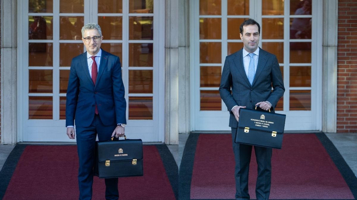 Carlos Cuerpo y Arcadi España en el Consejo de Ministros