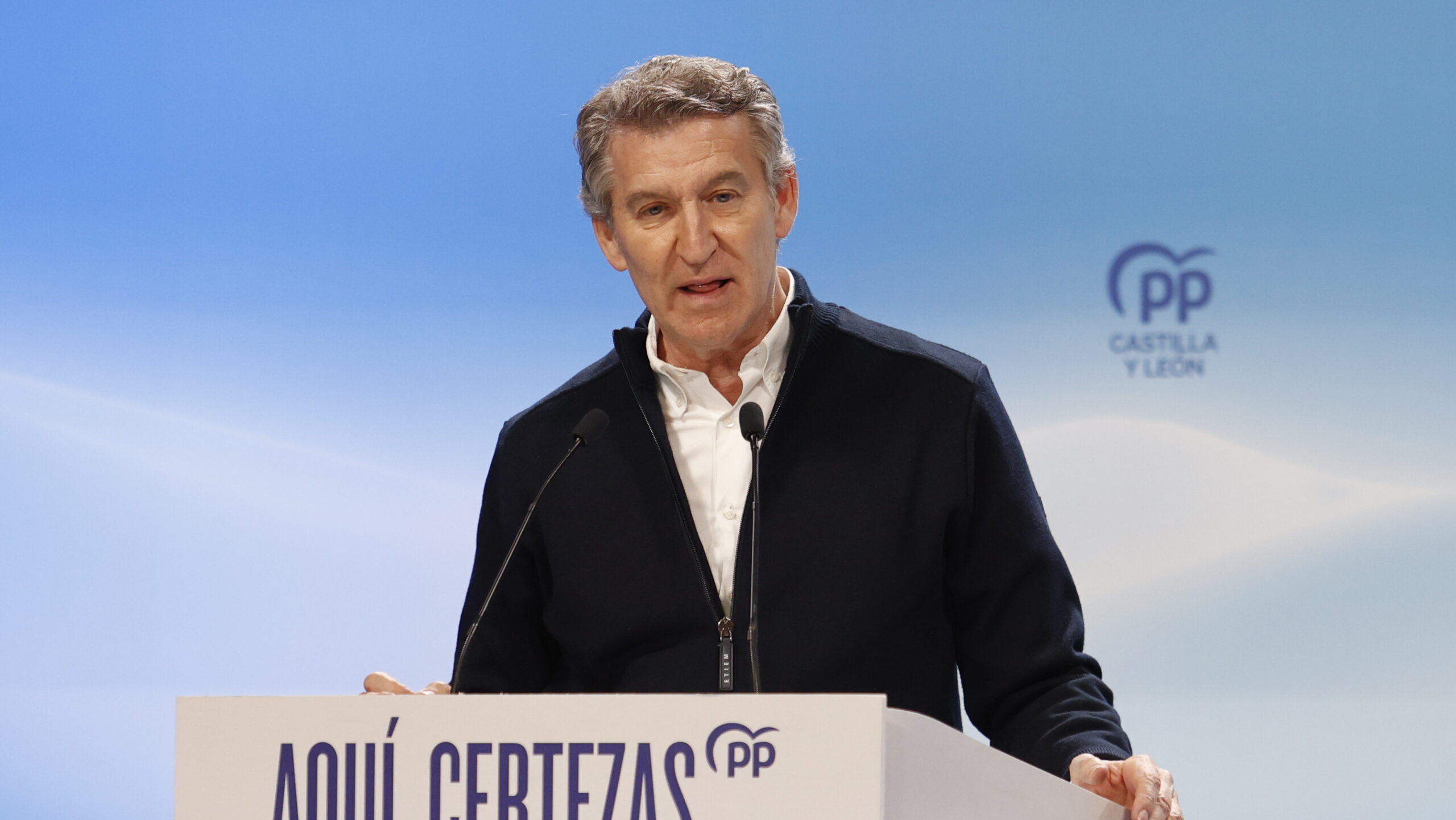 Feijóo pide no confiarse en las elecciones de Castilla y León